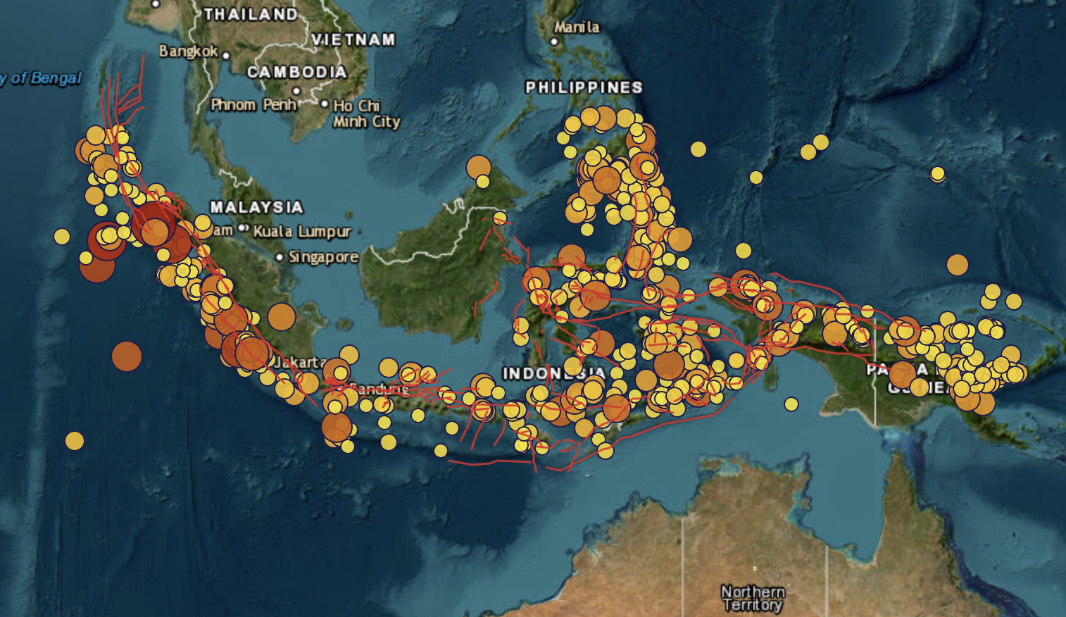 Kejadian Gempa Signifikan